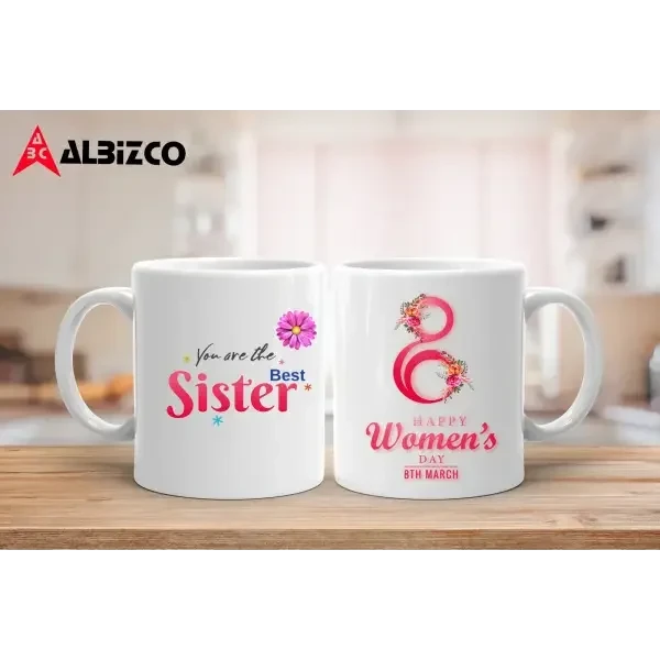 Ceramic Mugs - Women’s Day Special - Best Sister / White -